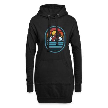Mx Motocross Dirt Bike - Hoodie-Kleid - Schwarz - Vorne
