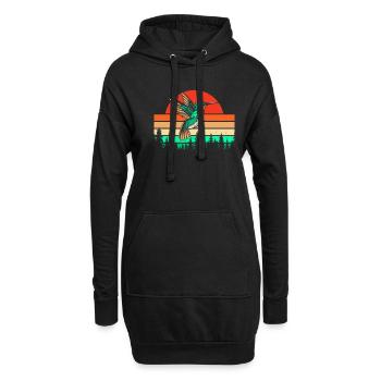 Kolibri - Hoodie-Kleid - Schwarz - Vorne