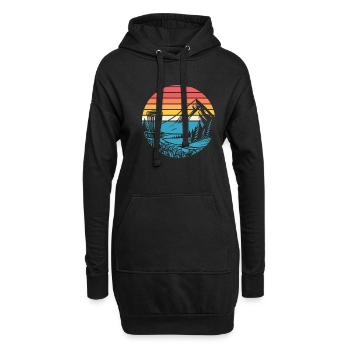 Frisbee Golf Disc Golf - Hoodie-Kleid - Schwarz - Vorne