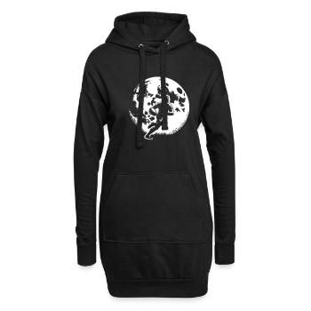 Rugby Mond - Hoodie-Kleid - Schwarz - Vorne