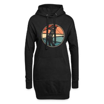 Golf Golfer Golfen - Hoodie-Kleid - Schwarz - Vorne