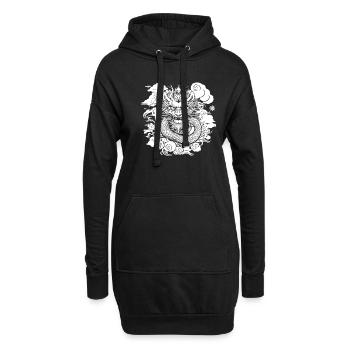 Jahr Des Drachen 2024 - Hoodie-Kleid - Schwarz - Vorne