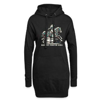 Fassrennen Westernreiten Barrel Racing - Hoodie-Kleid - Schwarz - Vorne
