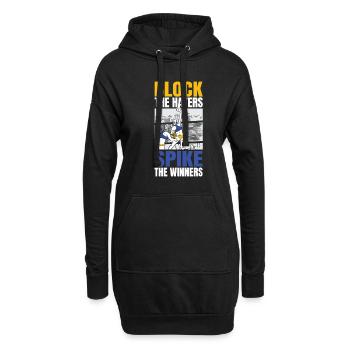 Volley-ball Volley-ball - Sweat-shirt à capuche long Femme - noir - Devant