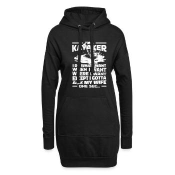 Kajaker Witzig - Hoodie-Kleid - Schwarz - Vorne