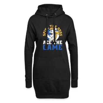 Volleyball Volleyball Ace Card - Hoodie Dress - black - Front