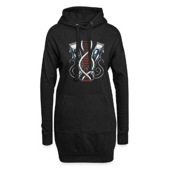 Barber Barbershop C’est dans mon ADN - Sweat-shirt à capuche long Femme - noir - Devant