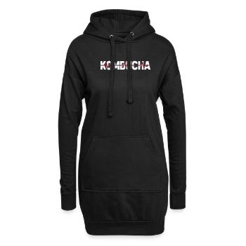 Kombucha Ekg Heartbeat - Sweat-shirt à capuche long Femme - noir - Devant