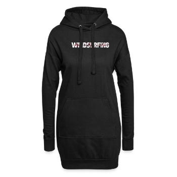 Windsurfen Windsurfer Ekg Heartbeat - Hoodie-Kleid - Schwarz - Vorne