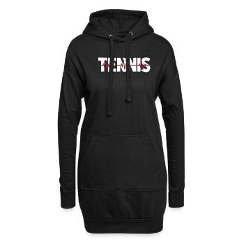 Rythme cardiaque ECG de tennis - Sweat-shirt à capuche long Femme - noir - Devant