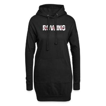 Aviron Rameur ECG Heartbeat - Sweat-shirt à capuche long Femme - noir - Devant