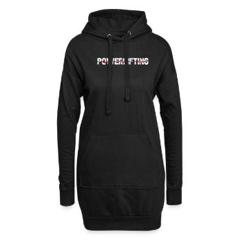 Powerlifting Powerlifter ECG Heartbeat - Sweat-shirt à capuche long Femme - noir - Devant