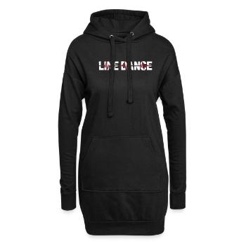 Line Dance Ekg Heartbeat - Hoodie-Kleid - Schwarz - Vorne