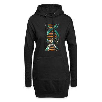 Karate Its In My Dna - Hoodie-Kleid - Schwarz - Vorne