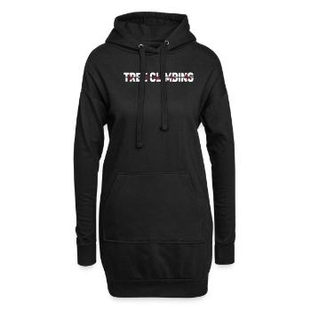Arboriste Arbre grimpeur Arboriste Ekg Heartbeat - Sweat-shirt à capuche long Femme - noir - Devant
