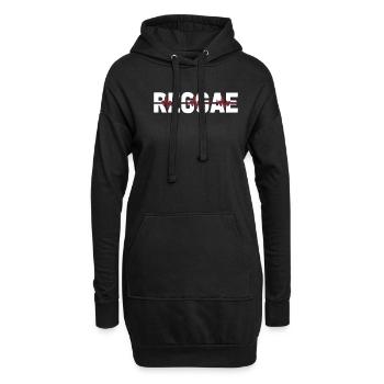 Reggae Ekg Heartbeat - Sweat-shirt à capuche long Femme - noir - Devant