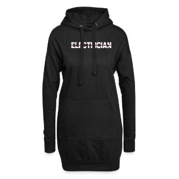 Électricien Électronicienne Électroniceur Électrocardiogramme Heartbeat - Sweat-shirt à capuche long Femme - noir - Devant