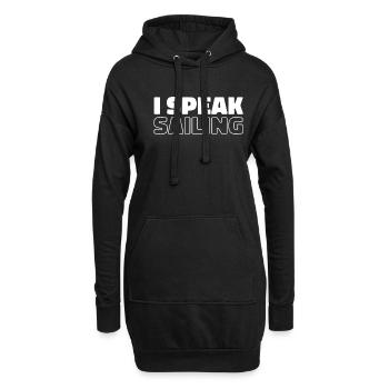 Voilier Voilier Je parle couramment - Sweat-shirt à capuche long Femme - noir - Devant