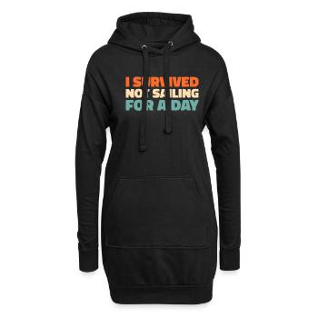 Voile, Voile, Voilier - Sweat-shirt à capuche long Femme - noir - Devant