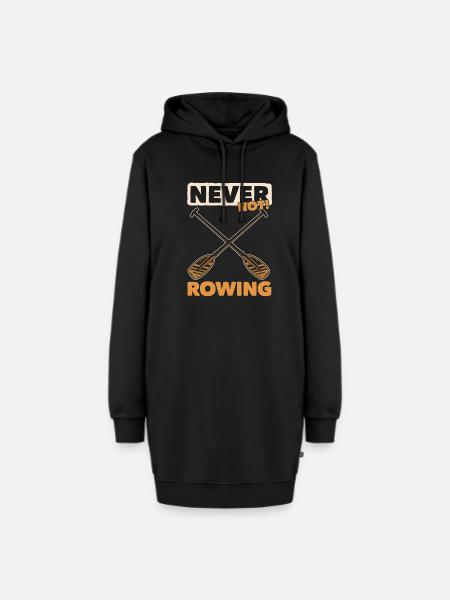 Rudern Ruderer - Hoodie-Kleid - Schwarz