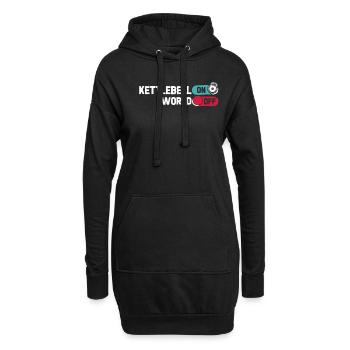 Kettlebell Kettlebell sur World Off - Sweat-shirt à capuche long Femme - noir - Devant