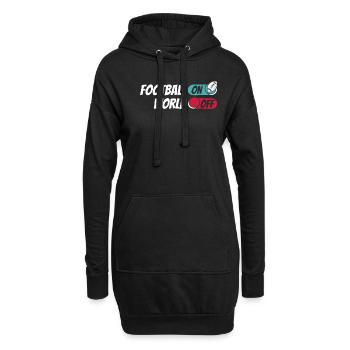 American Football Football On World Off - Hoodie-Kleid - Schwarz - Vorne