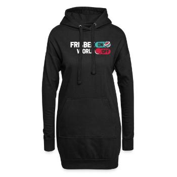 Frisbee Frisbee sur World Off - Sweat-shirt à capuche long Femme - noir - Devant