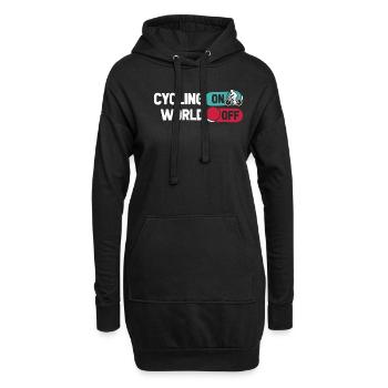Rennrad Radsport Radsportler - Hoodie-Kleid - Schwarz - Vorne