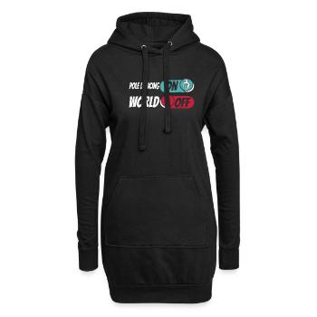 Pole Dancing Pole Dancing On World Off - Sweat-shirt à capuche long Femme - noir - Devant