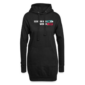 Motorroller Scooter Bike On World Off - Hoodie-Kleid - Schwarz - Vorne
