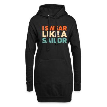 Segeln Segler Segelboot - Hoodie-Kleid - Schwarz - Vorne