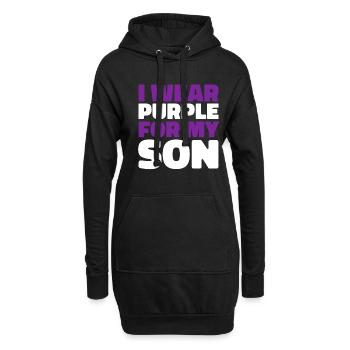 Alzheimer I Wear Purple For My Sister Alzheimers - Hoodie-Kleid - Schwarz - Vorne