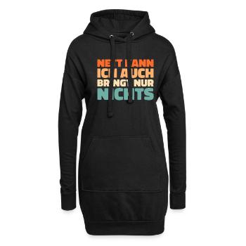 Schwarzer Humor - Hoodie-Kleid - Schwarz - Vorne