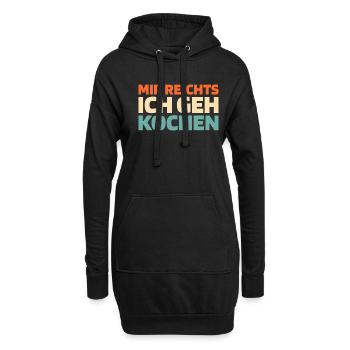 Koch Kochen Mir Reichts Ich Geh Kochen - Hoodie-Kleid - Schwarz - Vorne