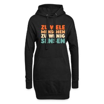 Schwarzer Humor - Hoodie-Kleid - Schwarz - Vorne