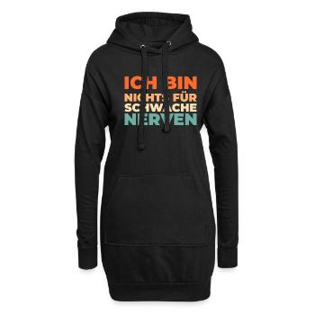 Schwarzer Humor - Hoodie-Kleid - Schwarz - Vorne