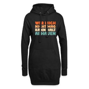 Schwarzer Humor - Hoodie-Kleid - Schwarz - Vorne