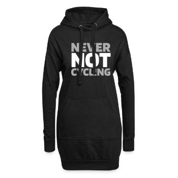 Rennrad Radsport Radsportler - Hoodie-Kleid - Schwarz - Vorne