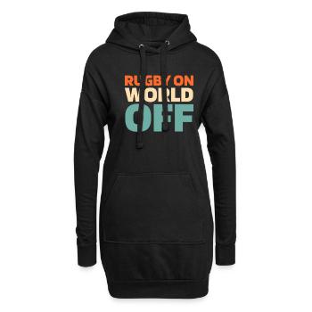 Rugby Rugby On World Off - Hoodie-Kleid - Schwarz - Vorne