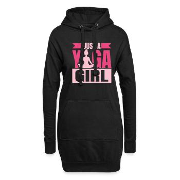 Yoga juste une fille de yoga - Sweat-shirt à capuche long Femme - noir - Devant