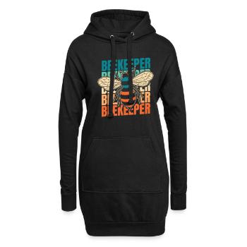 Imker Bienenzüchter - Hoodie-Kleid - Schwarz - Vorne