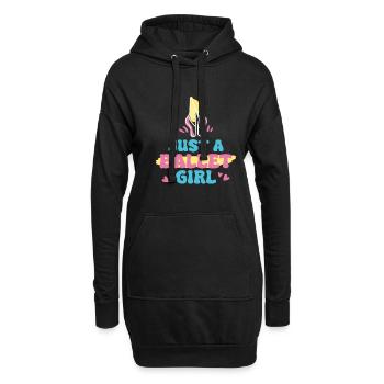 Ballet Balerina Just A Ballet Girl - Hoodie-Kleid - Schwarz - Vorne