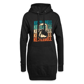Kettlebell - Sweat-shirt à capuche long Femme - noir - Devant