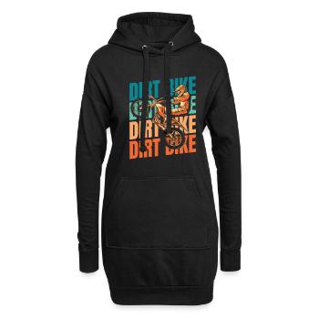 Moto tout-terrain Mx Motocross - Sweat-shirt à capuche long Femme - noir - Devant