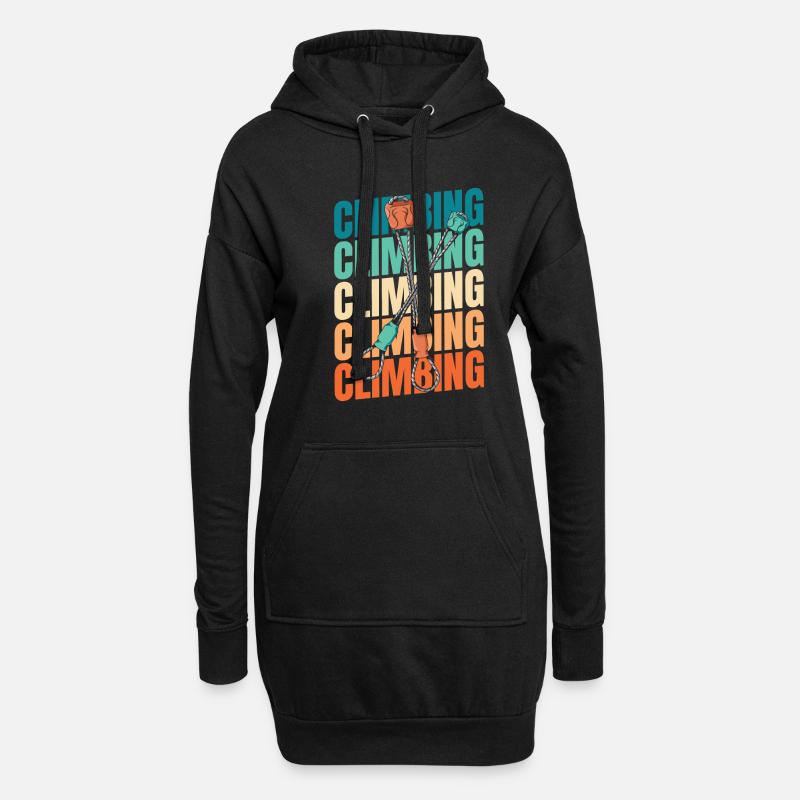 Klettern Kletterer - Hoodie-Kleid - Schwarz