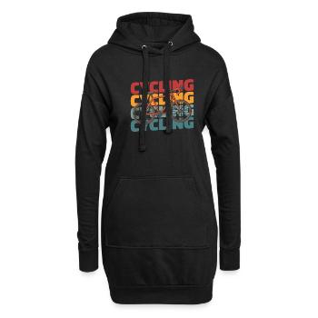 Rennrad Radsport Radsportler - Hoodie-Kleid - Schwarz - Vorne