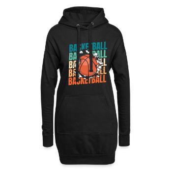 Basket-ball Joueurs de basket-ball - Sweat-shirt à capuche long Femme - noir - Devant