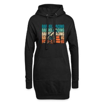 Fassrennen Westernreiten Barrel Racing - Hoodie-Kleid - Schwarz - Vorne