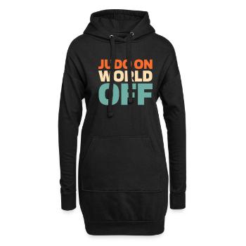 Judoka Judo sur World Off - Sweat-shirt à capuche long Femme - noir - Devant