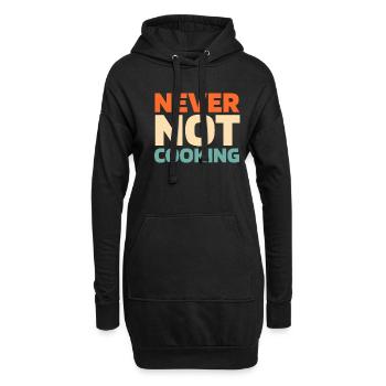 Koch Kochen - Hoodie-Kleid - Schwarz - Vorne